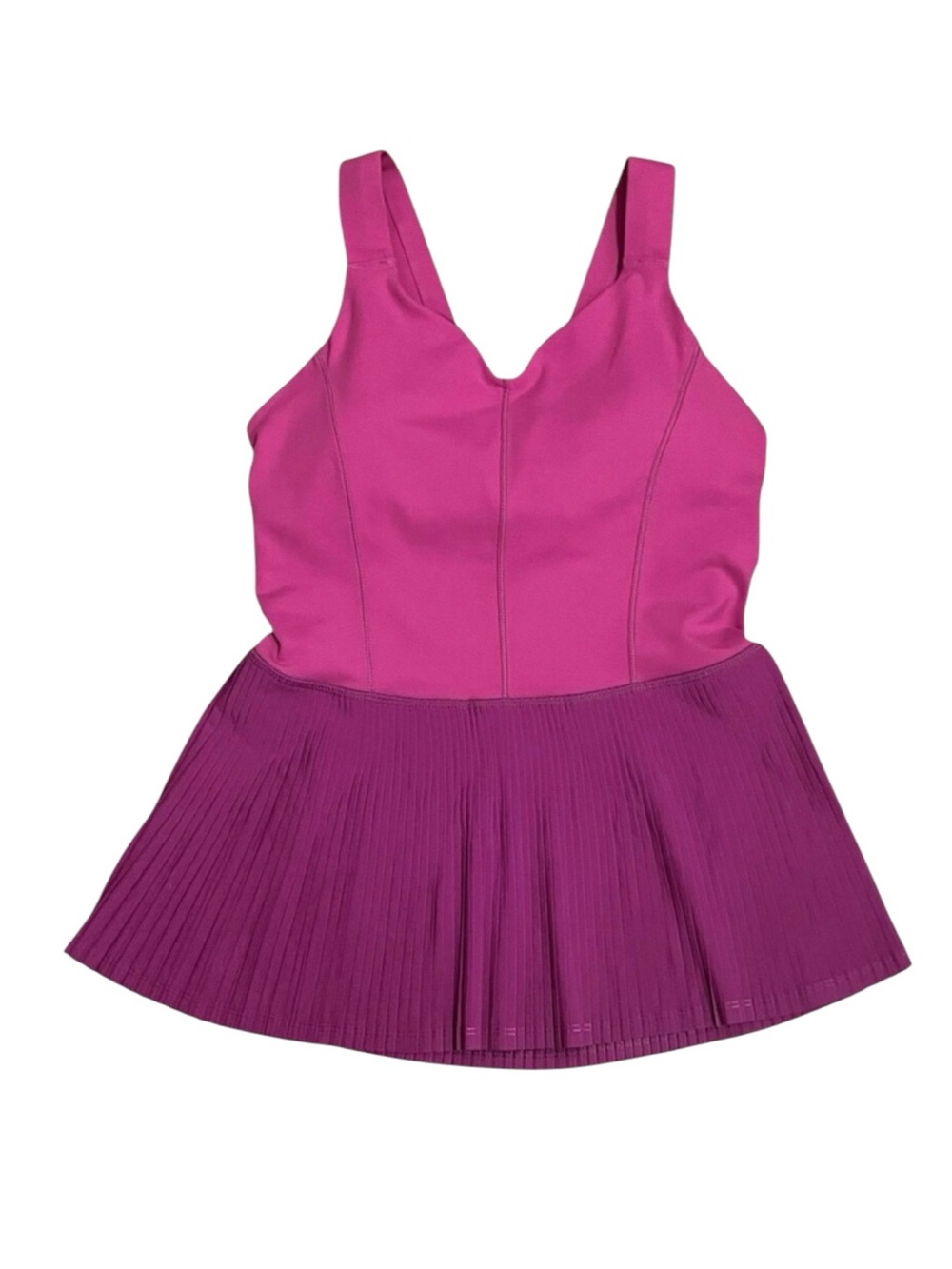 LULULEMON Ultra Violet City Tank Pleated Peplum Shelf Bra Active Yoga Women's 6